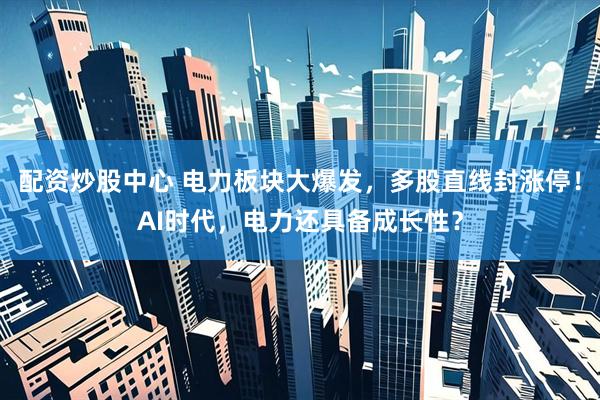 配资炒股中心 电力板块大爆发，多股直线封涨停！AI时代，电力还具备成长性？